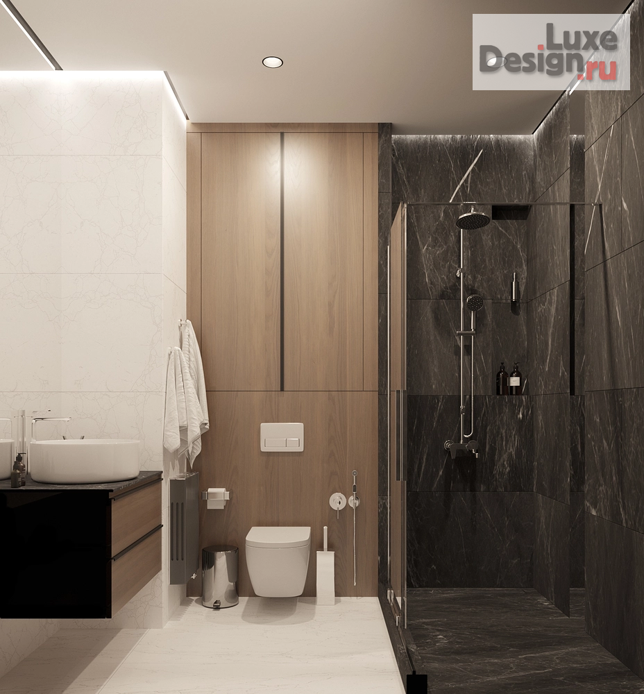 Дизайн интерьера трехкомнатной квартиры "Квартира ЖК Сердце, 98 кв.м " (фото 12)