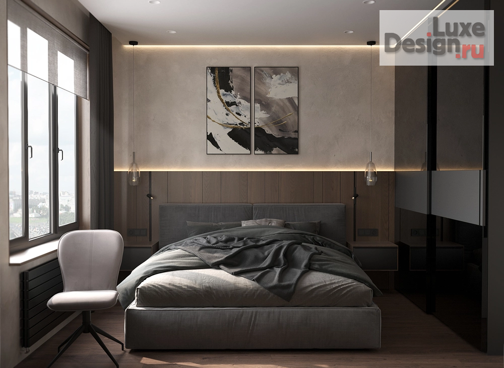 Дизайн интерьера трехкомнатной квартиры "Квартира ЖК Сердце, 98 кв.м " (фото 8)