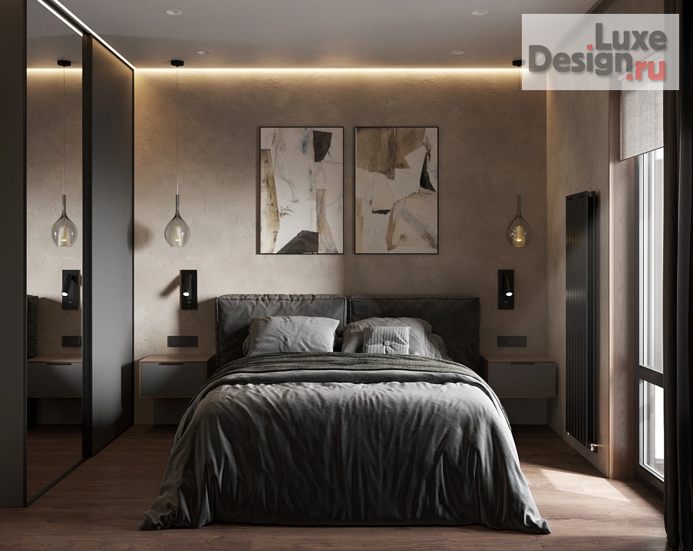 Дизайн интерьера трехкомнатной квартиры "Квартира ЖК Сердце, 98 кв.м " (фото 14)