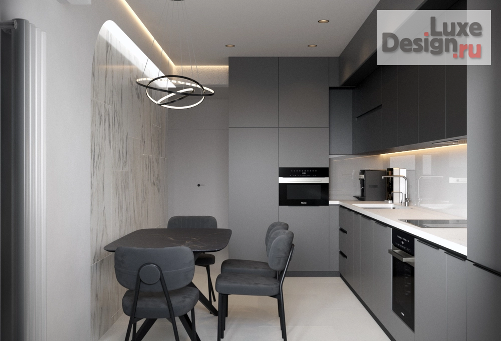 Дизайн интерьера двухкомнатной квартиры "Трехкомнатная квартира 93 кв.м" (фото 2)