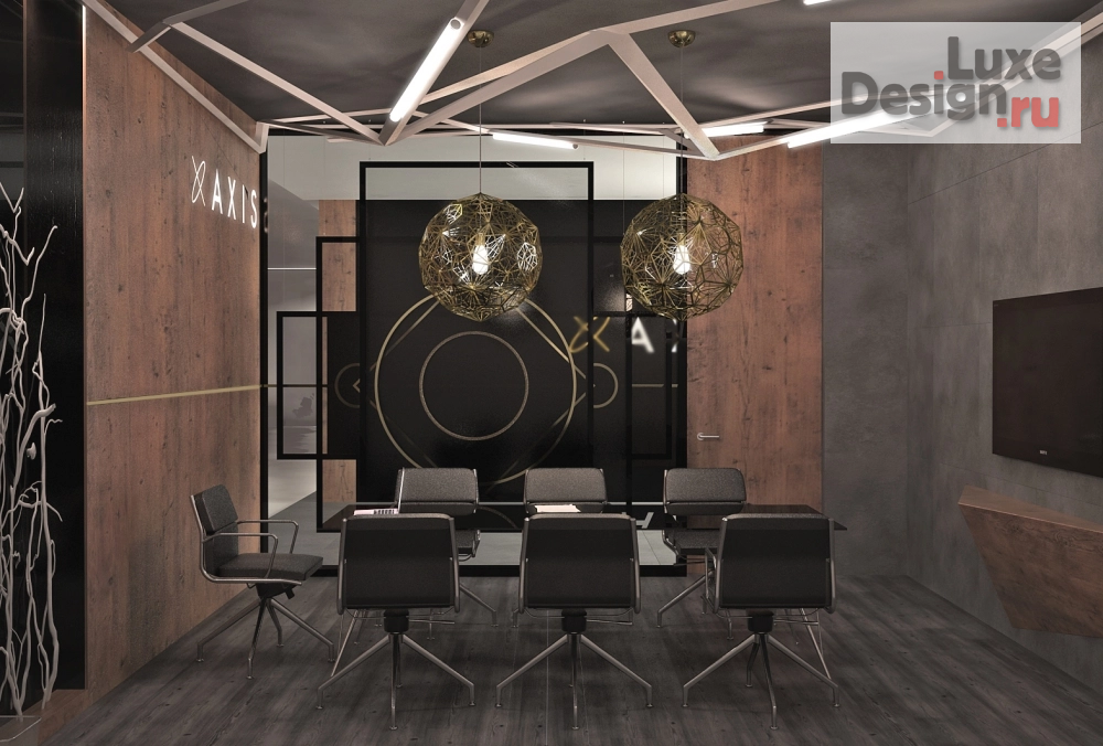 Дизайн интерьера офиса "Комната для переговоров (Строительная Компания AXIS)" (фото 3)