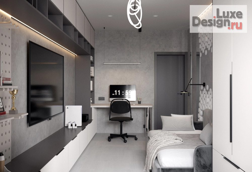 Дизайн интерьера двухкомнатной квартиры "Трехкомнатная квартира 93 кв.м" (фото 13)