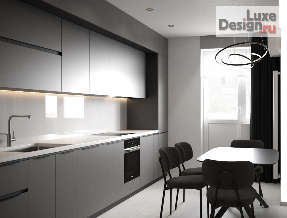 Дизайн интерьера двухкомнатной квартиры "Трехкомнатная квартира 93 кв.м" (фото 4)