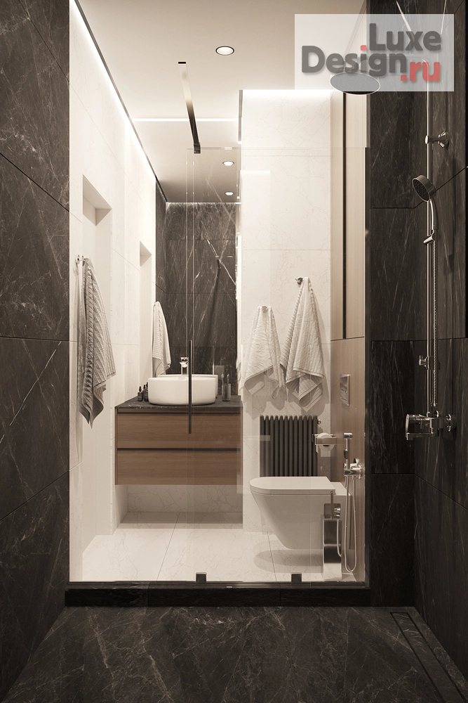 Дизайн интерьера трехкомнатной квартиры "Квартира ЖК Сердце, 98 кв.м " (фото 13)