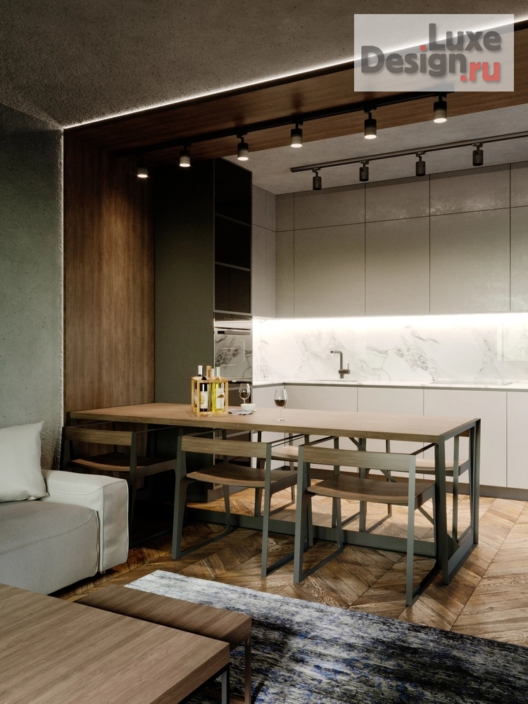Дизайн интерьера комнаты "Кухня-гостиная" (фото 2)