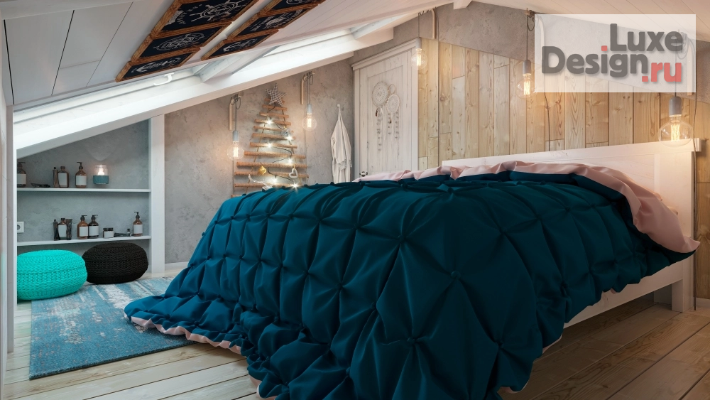 Дизайн интерьера двухкомнатной квартиры "Гостевая квартира на мансарде в г. Геленджик" (фото 10)