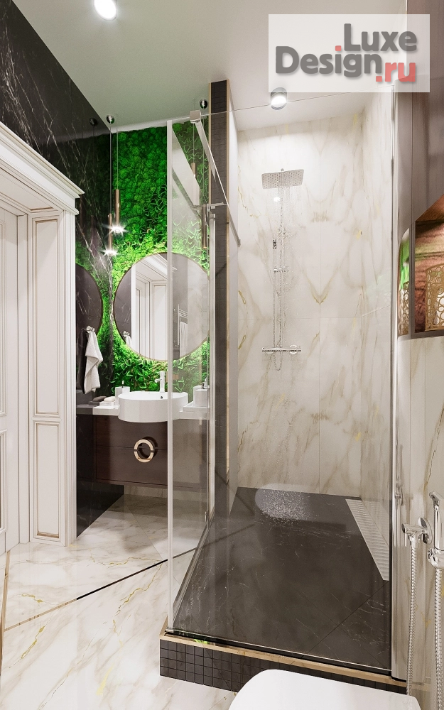 Дизайн интерьера коттеджа "2 смежных Санузла" (фото 3)