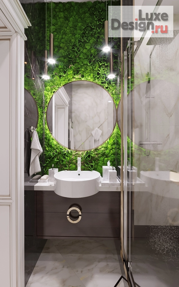 Дизайн интерьера коттеджа "2 смежных Санузла" (фото 2)