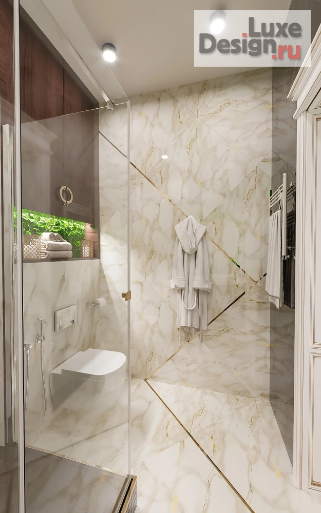 Дизайн интерьера коттеджа "2 смежных Санузла" (фото 6)