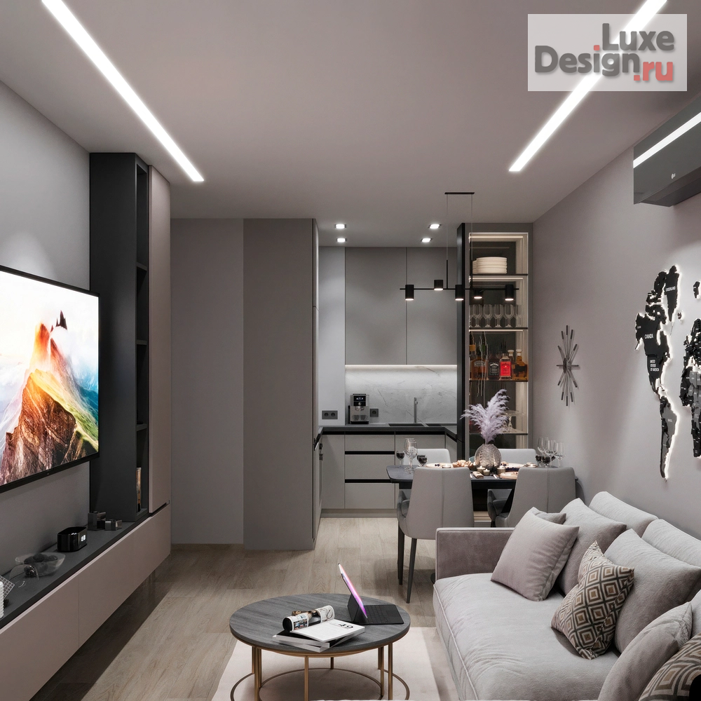 Дизайн интерьера двухкомнатной квартиры "Дизайн проект квартиры в  ЖК Любимово" (фото 1)