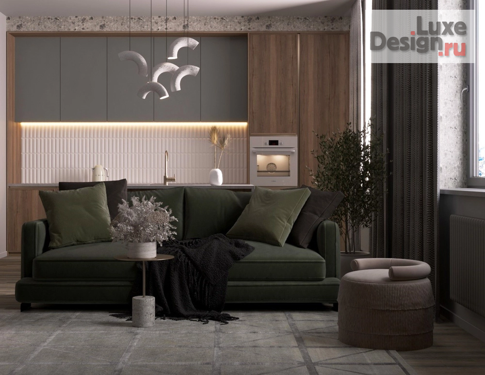 Дизайн интерьера коттеджа "Селадоновая дымка" (фото 2)