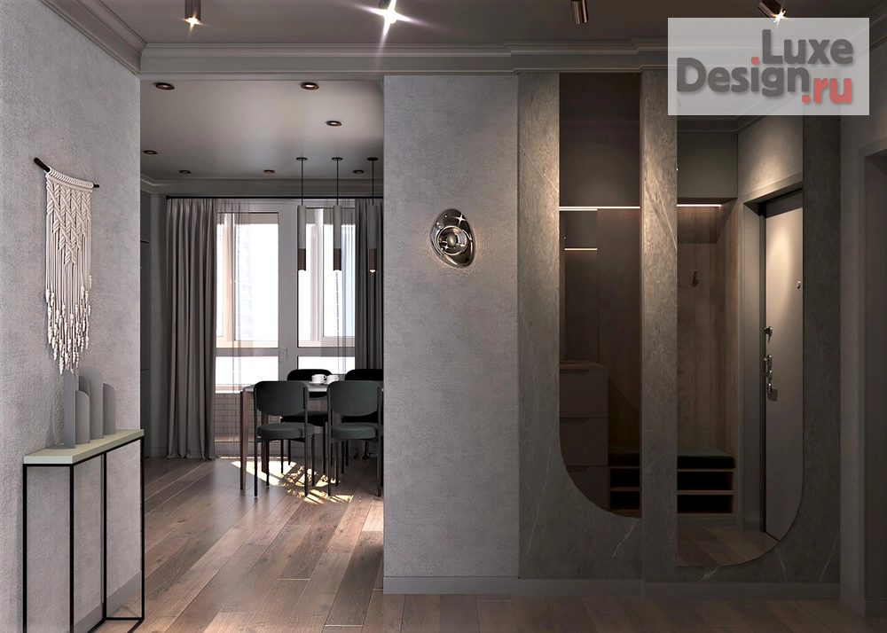 Дизайн интерьера двухкомнатной квартиры "Медные вкрапления" (фото 11)