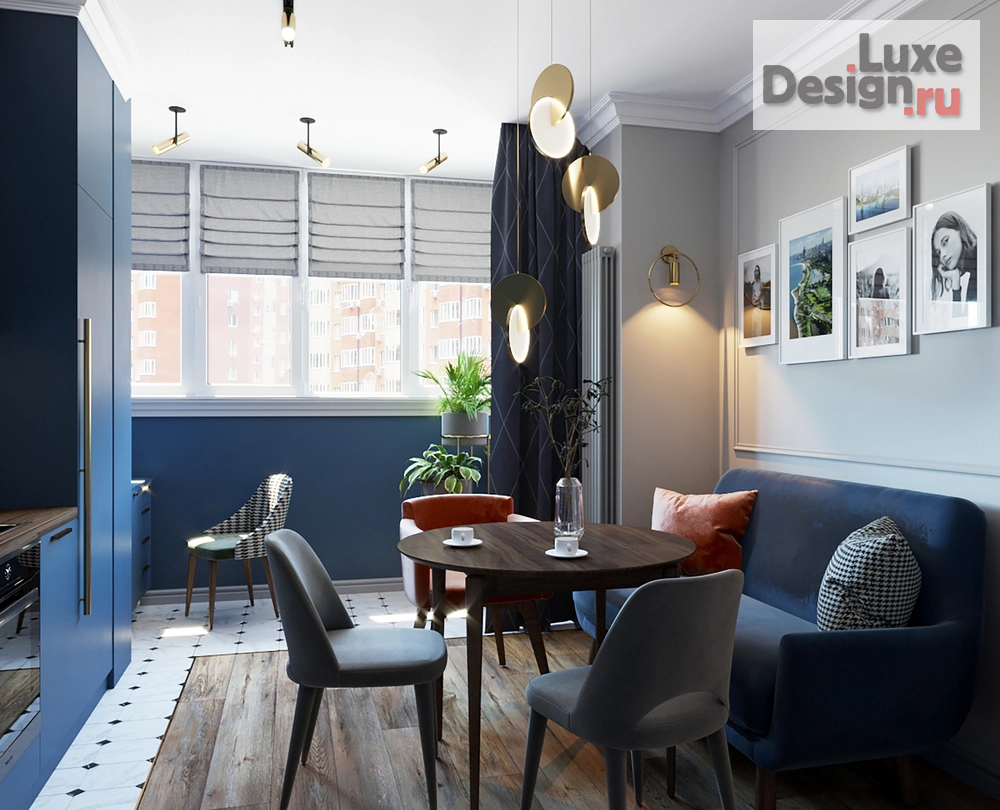 Дизайн интерьера двухкомнатной квартиры "Яркая элегантность" (фото 7)