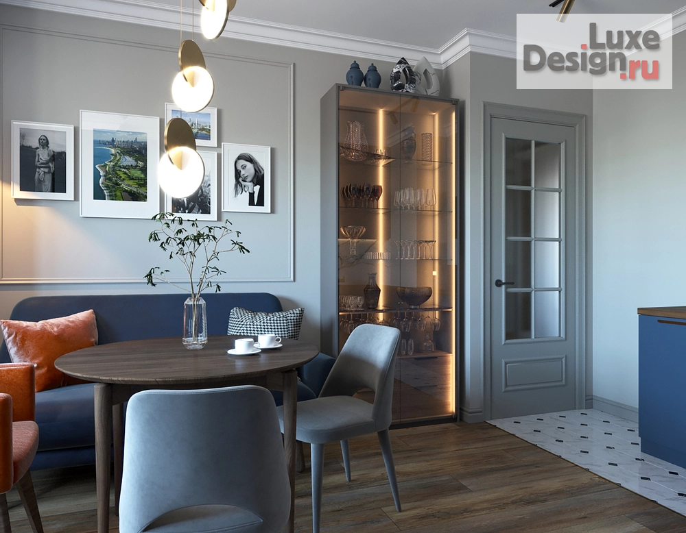 Дизайн интерьера двухкомнатной квартиры "Яркая элегантность" (фото 5)