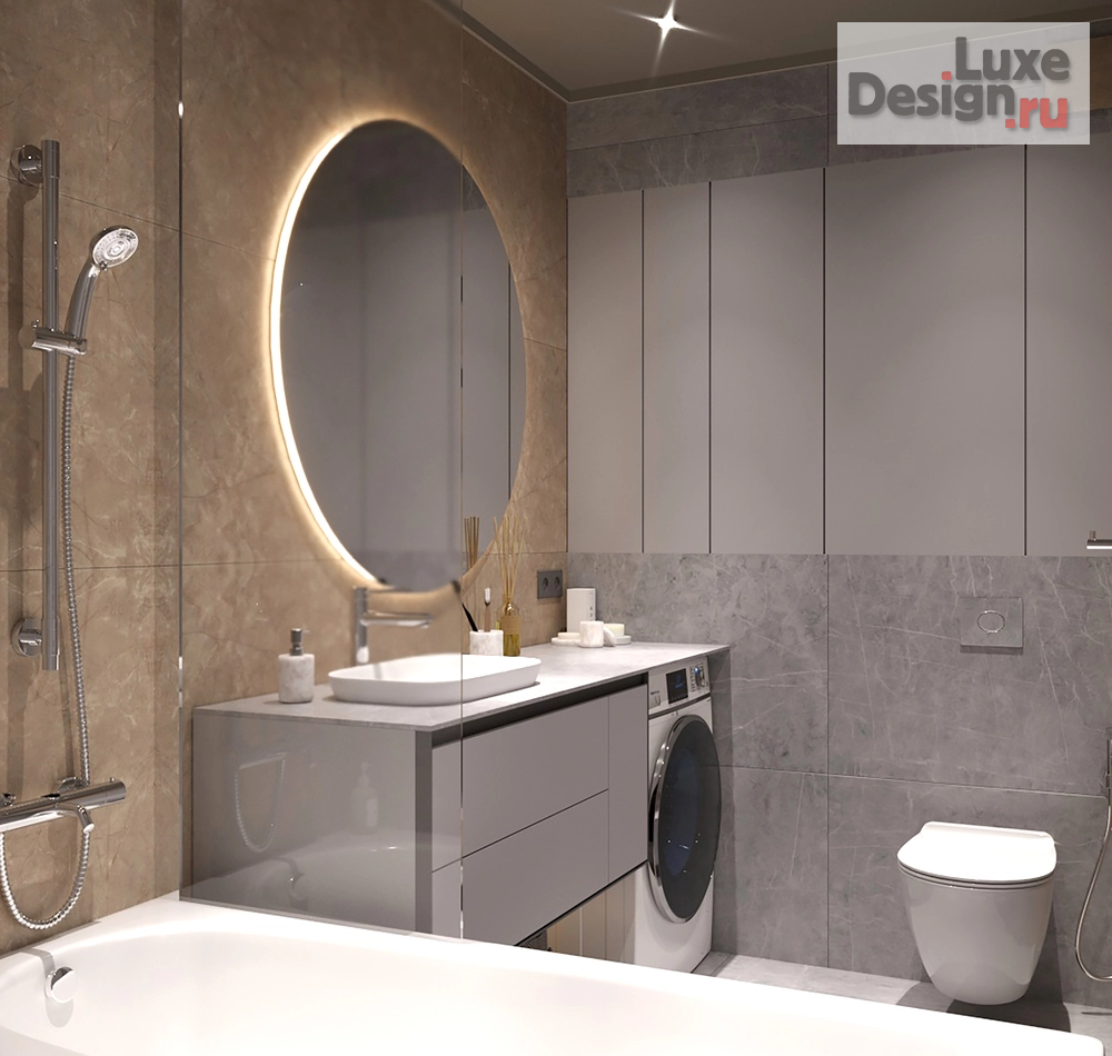 Дизайн интерьера двухкомнатной квартиры "Медные вкрапления" (фото 14)