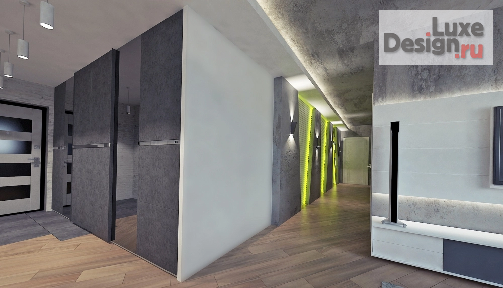 Дизайн интерьера трехкомнатной квартиры "Разговор по-мужски" (фото 5)