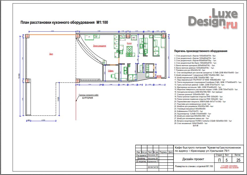 Дизайн интерьера кафе "кафе на фуд-корте" (фото 6)