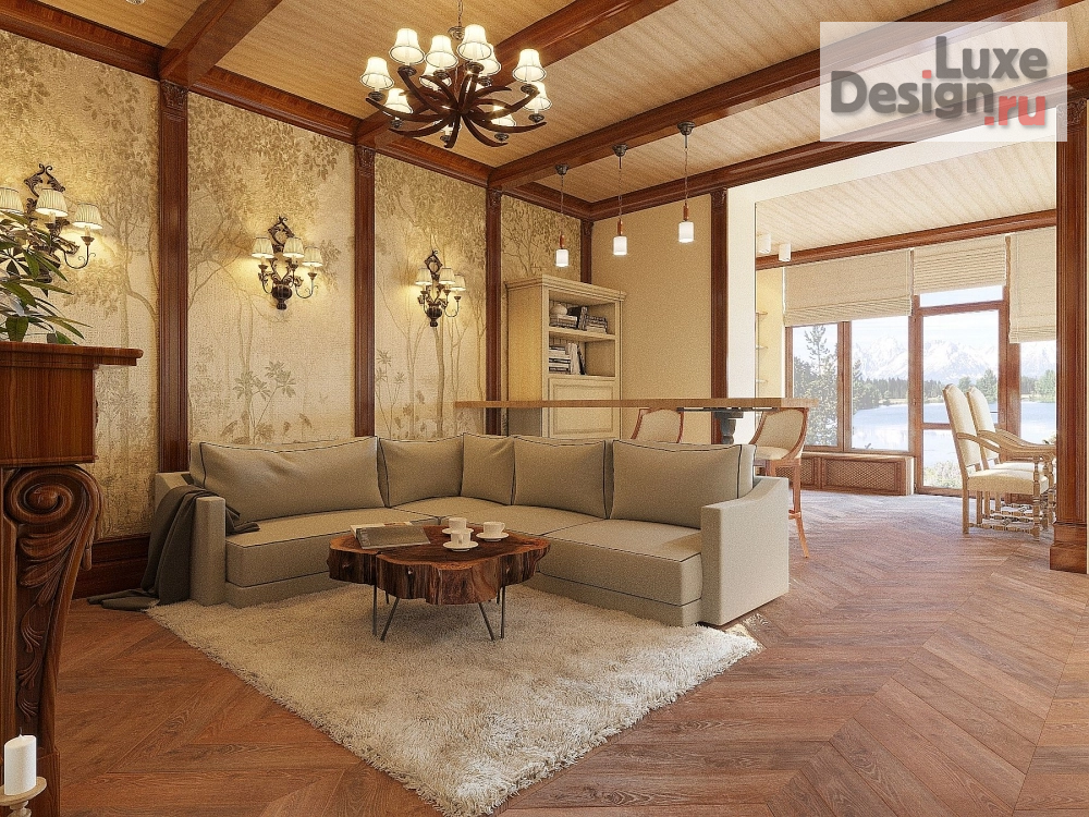 Дизайн интерьера таунхауса "Городское "шале"" (фото 2)