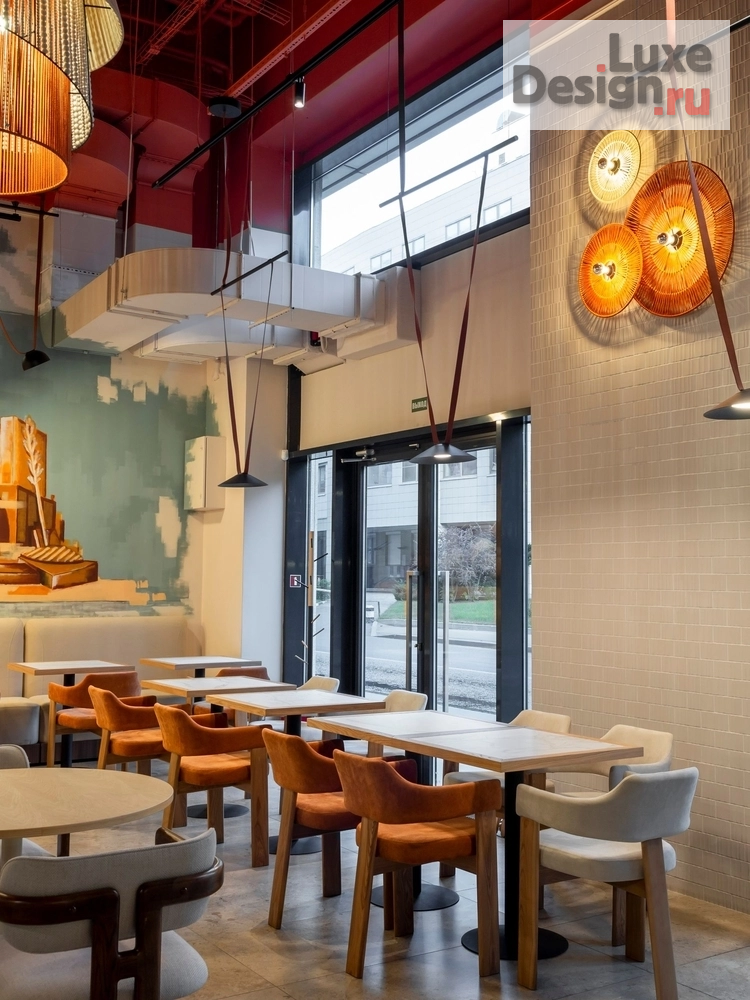 Дизайн интерьера кафе "Пекарня Ухват, Москва, Трехгорная мануфактура" (фото 2)