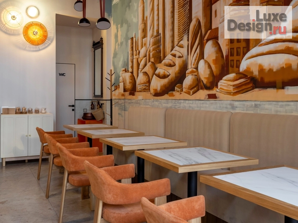 Дизайн интерьера кафе "Пекарня Ухват, Москва, Трехгорная мануфактура" (фото 4)