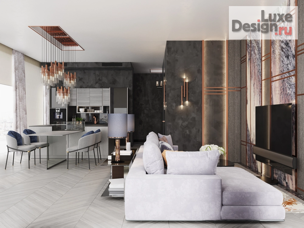 Дизайн интерьера апартаментов "Апартаменты в Neva Towers" (фото 4)