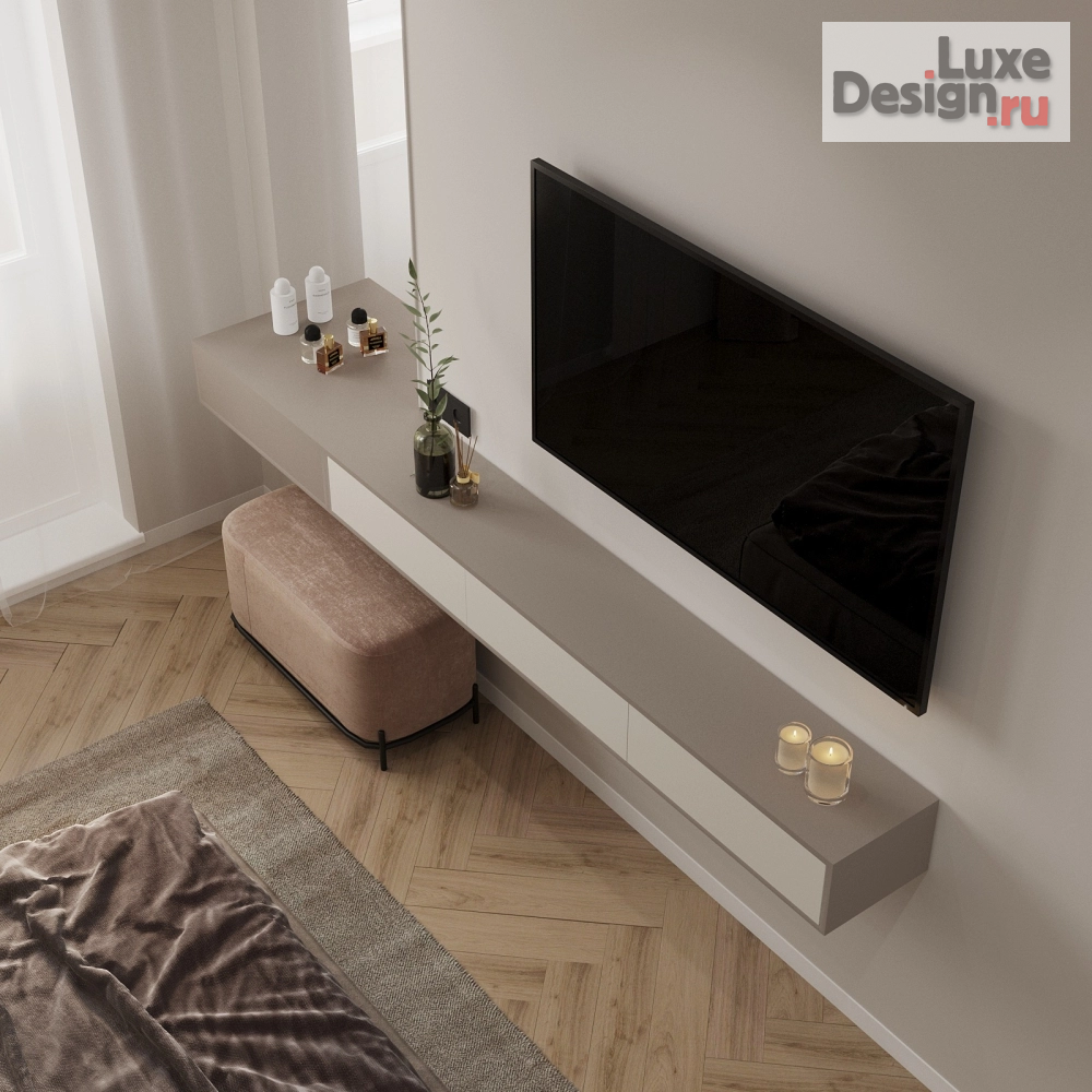 Дизайн интерьера спальни "Фрагмент дизайн-проекта, спальня" (фото 6)