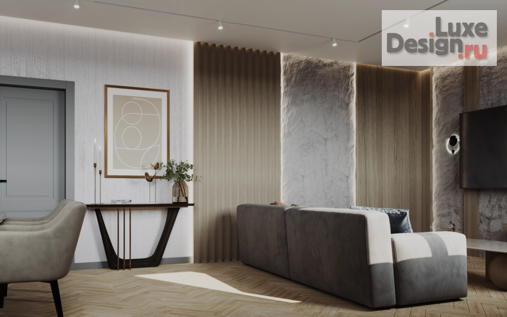 Дизайн интерьера загородного дома "Гостиная в современном стиле" (фото 3)