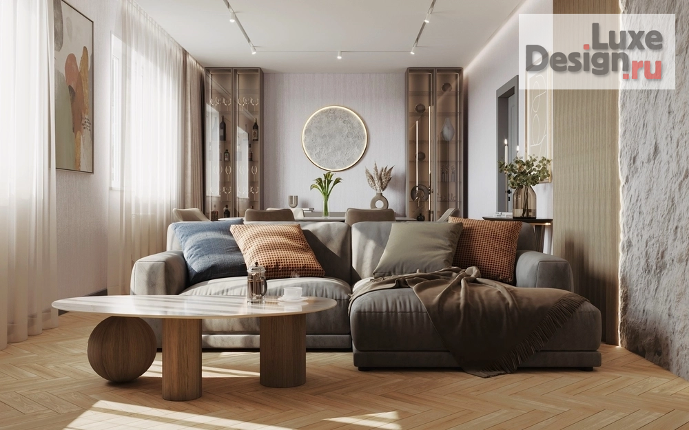 Дизайн интерьера загородного дома "Гостиная в современном стиле" (фото 1)