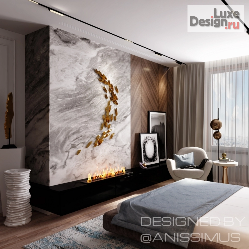 Дизайн интерьера спальни "Спальня в частных апартаментах г.Москва" (фото 1)