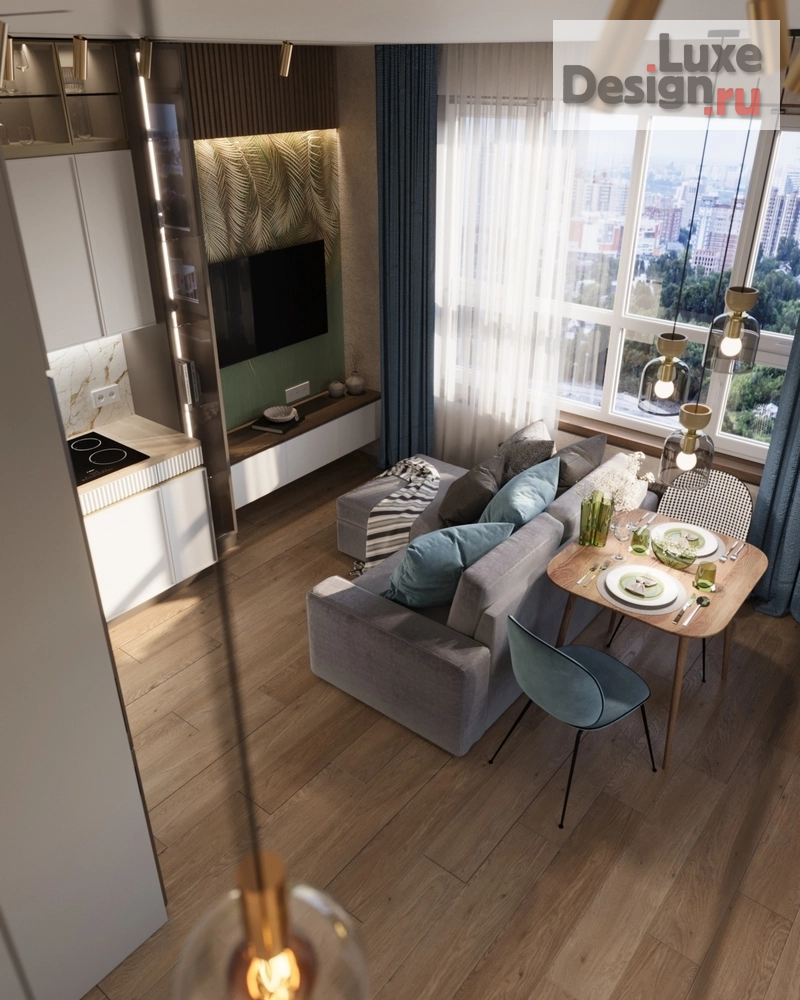 Дизайн интерьера однокомнатной квартиры "ЖК Босфор квартира у моря" (фото 12)