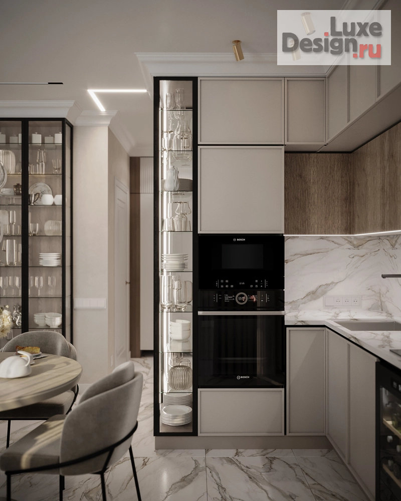 Дизайн интерьера трехкомнатной квартиры "Лёгкий бриз " (фото 5)