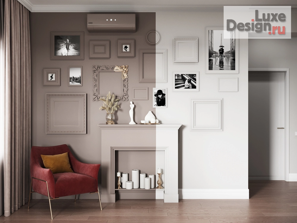 Дизайн интерьера частного дома "Дом с элементами New Classic. 2 этаж . Мастер зона" (фото 1)