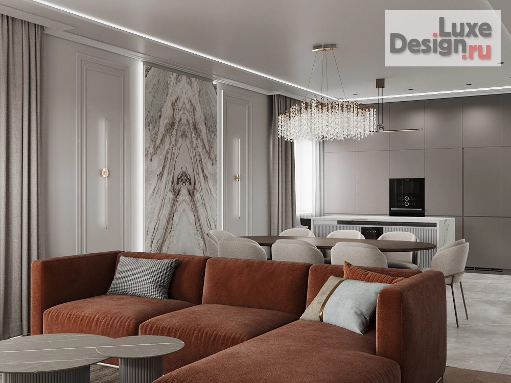 Дизайн интерьера частного дома "Дом с элементами New Classic 1 этаж" (фото 6)