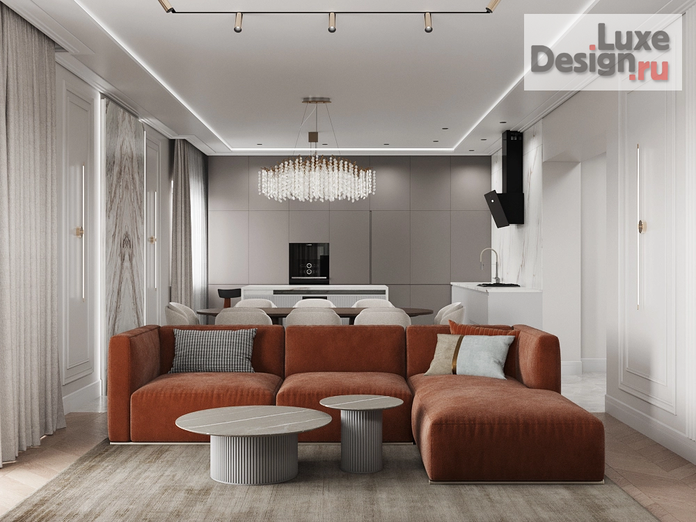 Дизайн интерьера частного дома "Дом с элементами New Classic 1 этаж" (фото 7)