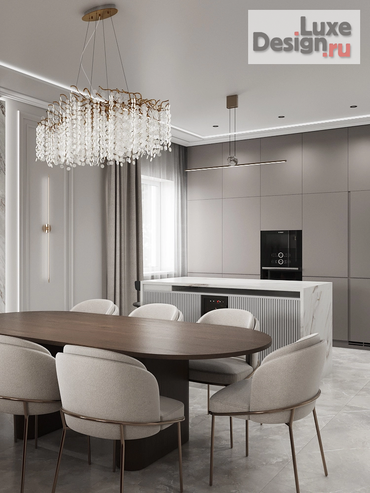 Дизайн интерьера частного дома "Дом с элементами New Classic 1 этаж" (фото 10)