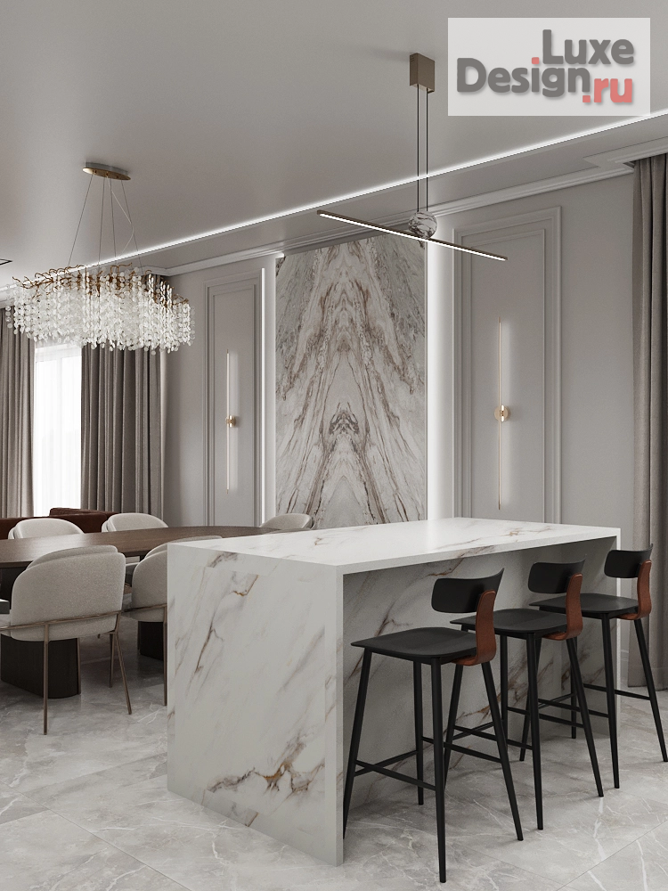 Дизайн интерьера частного дома "Дом с элементами New Classic 1 этаж" (фото 11)