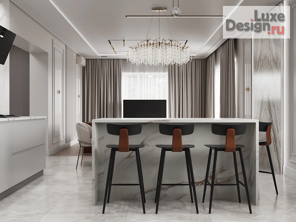 Дизайн интерьера частного дома "Дом с элементами New Classic 1 этаж" (фото 12)