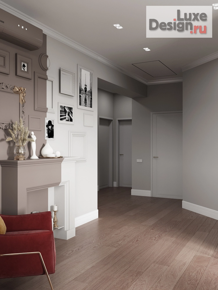 Дизайн интерьера частного дома "Дом с элементами New Classic. 2 этаж . Мастер зона" (фото 2)
