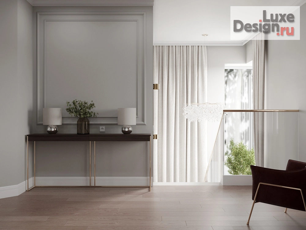 Дизайн интерьера частного дома "Дом с элементами New Classic. 2 этаж . Мастер зона" (фото 3)