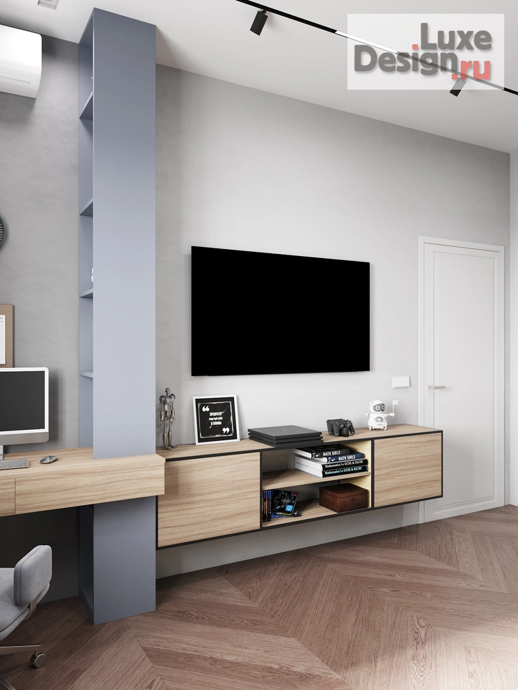 Дизайн интерьера частного дома "Дом с элементами New Classic. 2 этаж Детская зона" (фото 4)