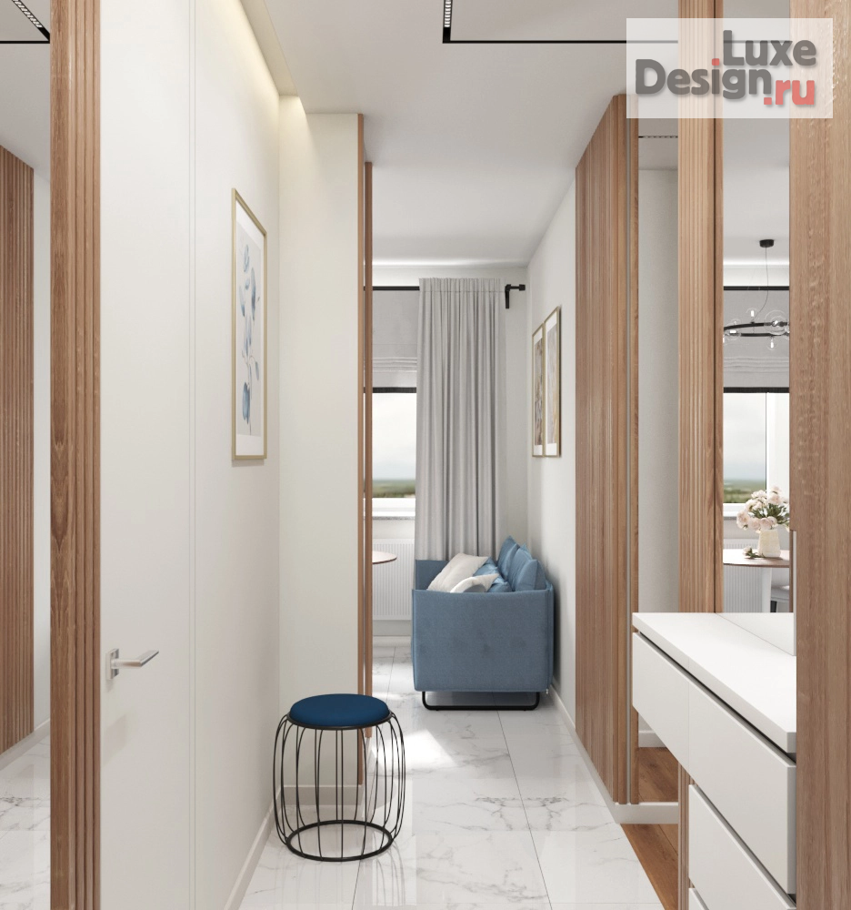 Дизайн интерьера однокомнатной квартиры "Воздушная зефирка " (фото 11)