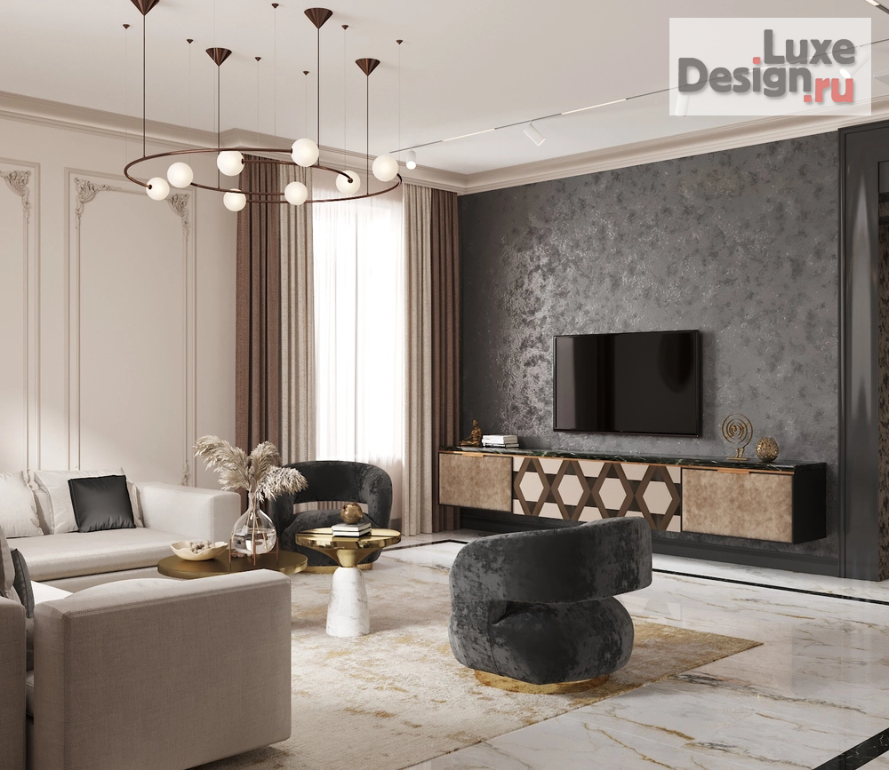 Дизайн интерьера коттеджа "Элегантный шик " (фото 5)