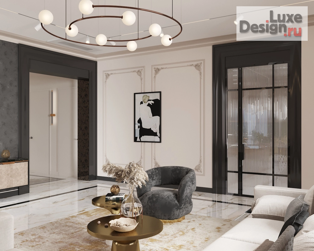 Дизайн интерьера коттеджа "Элегантный шик " (фото 6)