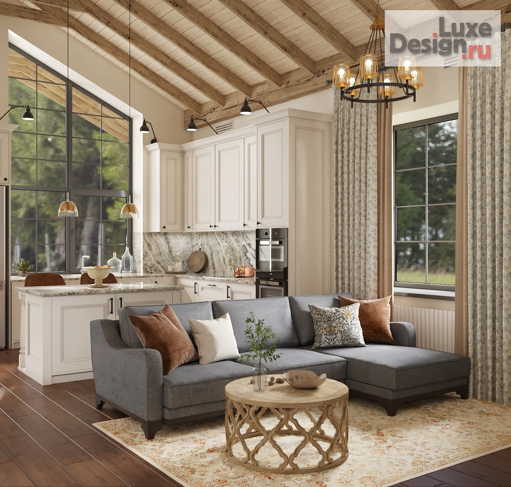 Дизайн интерьера коттеджа "Городское шале" (фото 3)