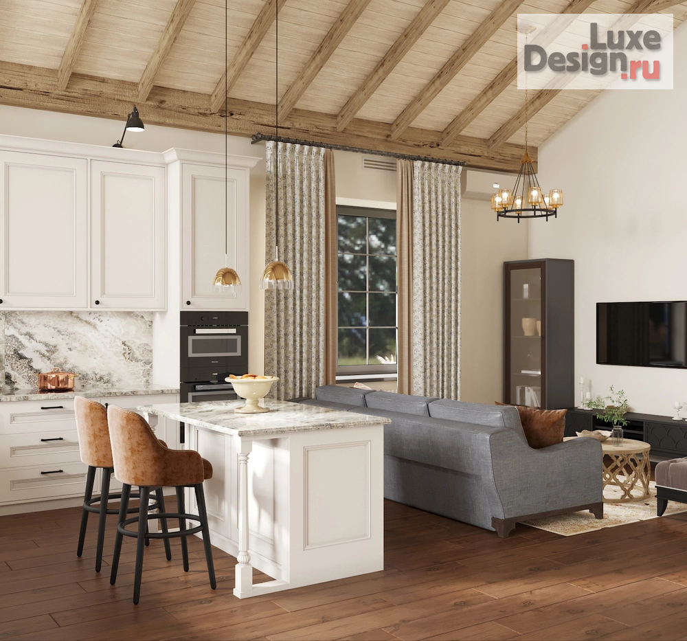 Дизайн интерьера коттеджа "Городское шале" (фото 5)