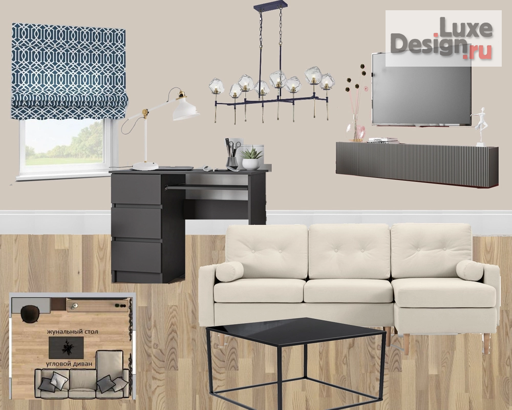 Дизайн интерьера однокомнатной квартиры "Однокомнатная квартира для пары" (фото 9)