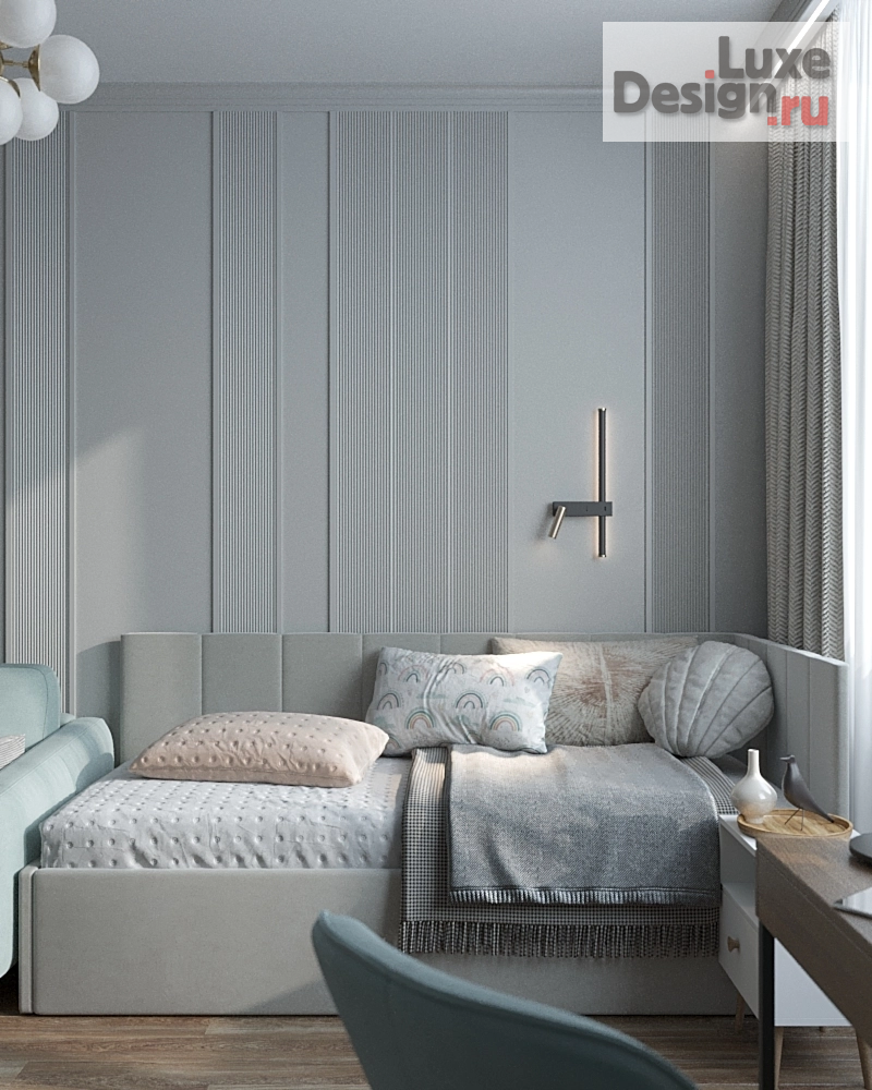 Дизайн интерьера комнаты "ДЕТСКАЯ ДЛЯ ДВУХ СЕСТЕР-ПОДРОСТКОВ" (фото 3)