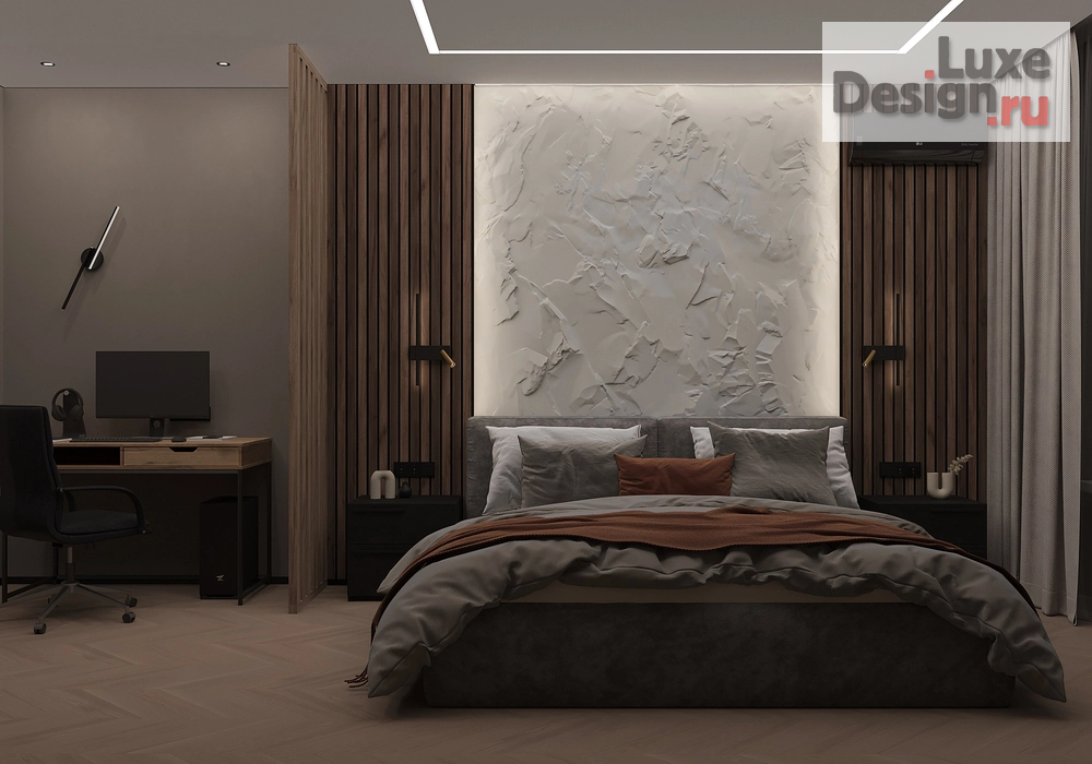 Дизайн интерьера двухкомнатной квартиры "Евродвушка, темный интерьер" (фото 5)