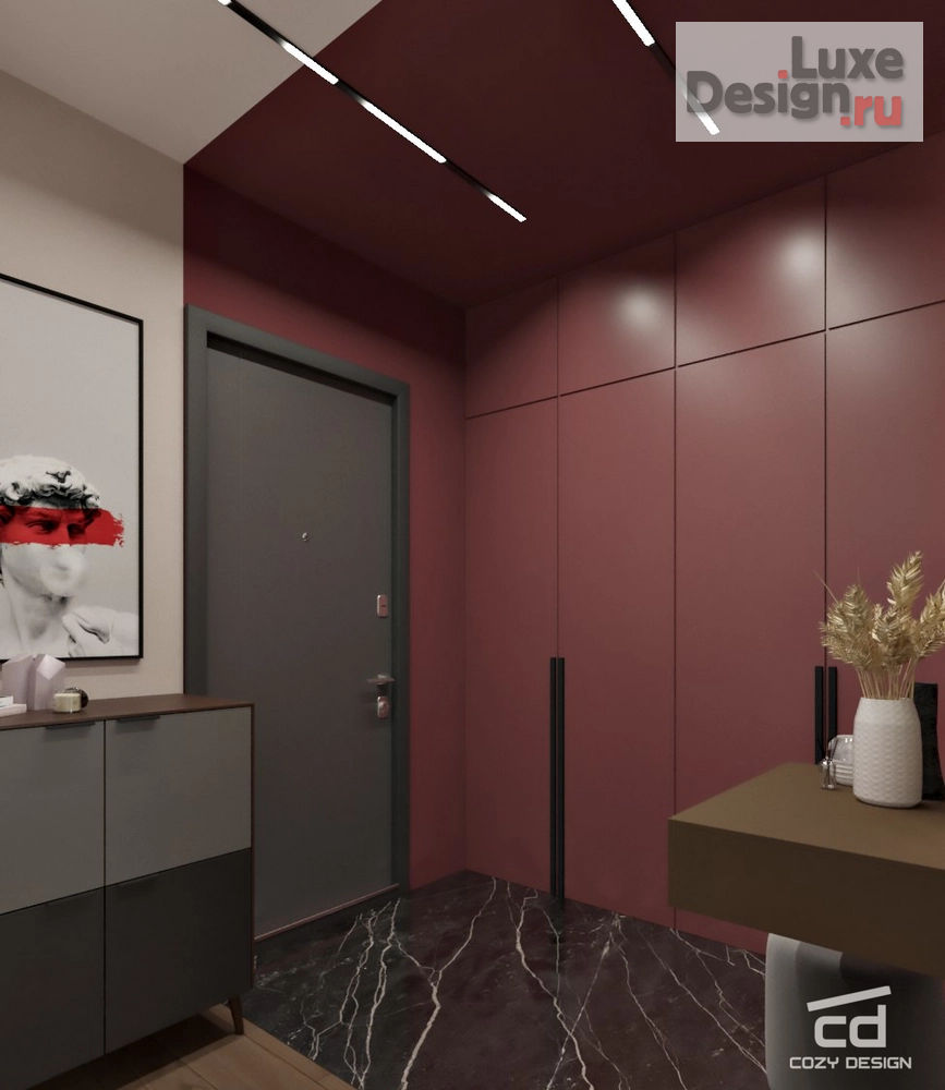 Дизайн интерьера однокомнатной квартиры "Квартира 38м2 в Москве" (фото 5) от дизайнера Ярыгина Анна Александровна Дизайн интерьера однокомнатной квартиры "Квартира 38м2 в Москве" (фото 5)