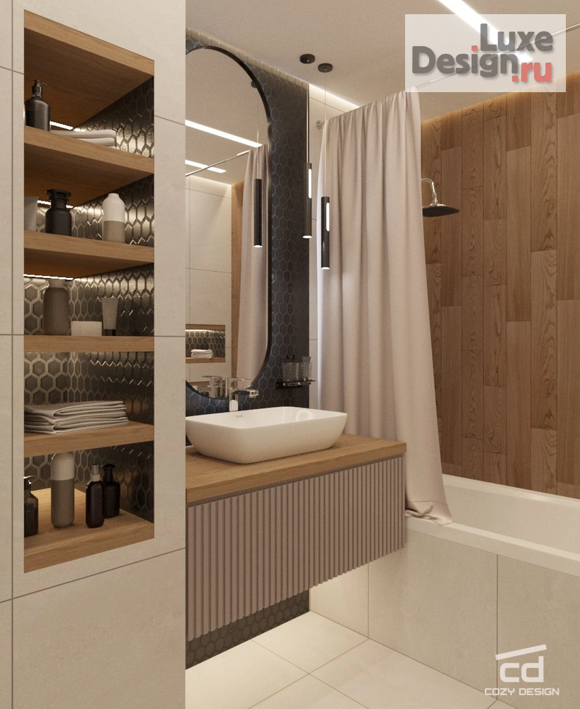 Дизайн интерьера однокомнатной квартиры "Квартира 38м2 в Москве" (фото 9) от дизайнера Ярыгина Анна Александровна Дизайн интерьера однокомнатной квартиры "Квартира 38м2 в Москве" (фото 9)